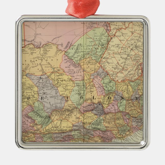 Südafrika Silbernes Ornament (Vorne)