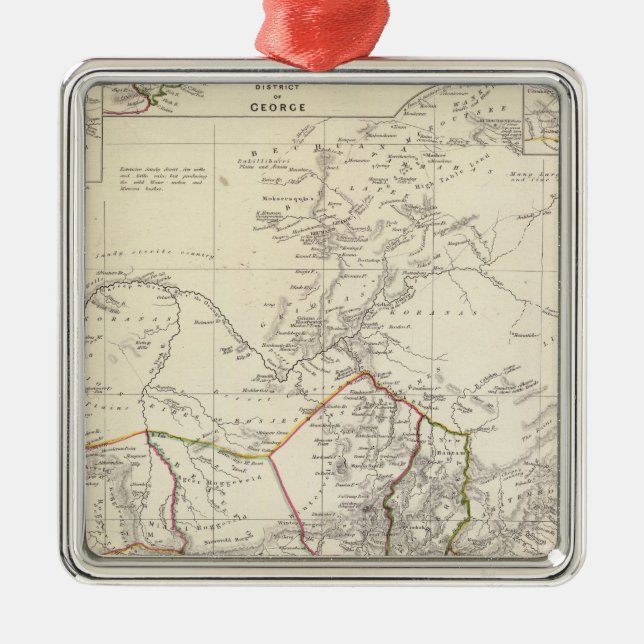 Südafrika Silbernes Ornament (Vorne)