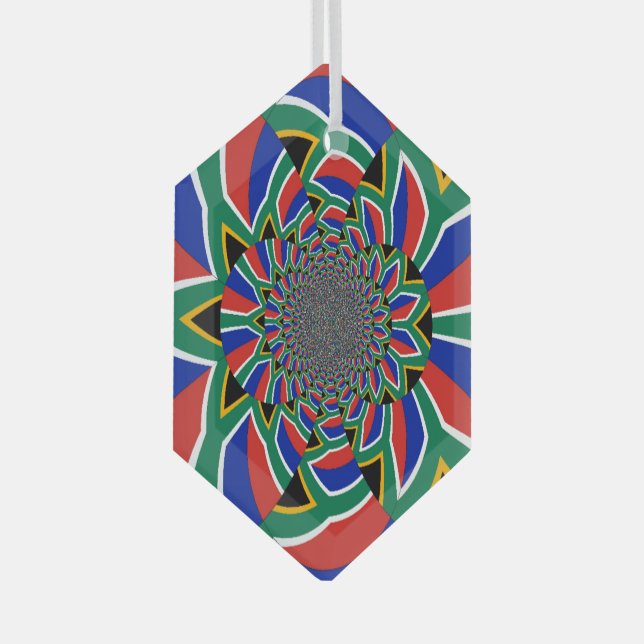 Südafrika-Sternschmuck Ornament Aus Glas (Vorderseite Rechts)