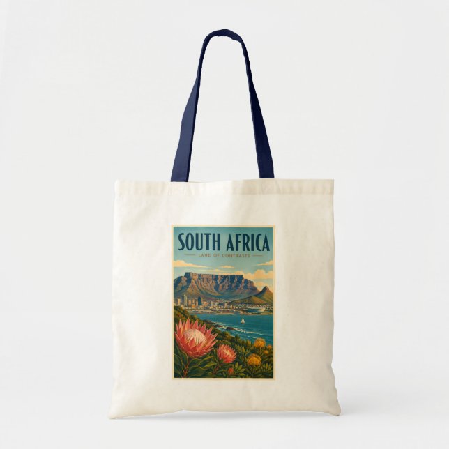 Südafrika Tafelberg Illustration Reise Tragetasche (Vorne)