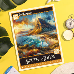 Südafrika Vintage-Gemälde Postkarte