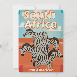 Südafrika Vintage-Reiseposter Einladung