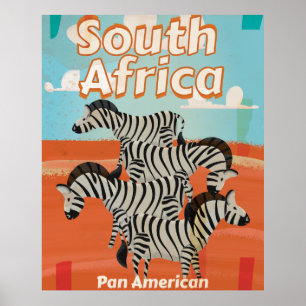 Südafrika Vintage Travel Poster