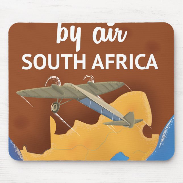 Südafrika Vintage Travel Poster Mousepad (Vorne)