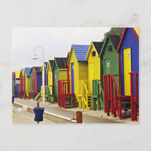 Südafrika, Western Cape, St. James. farbenfroh Postkarte