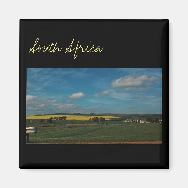 Südafrika ZA Canola Field Landschaftsbild Magnet (Vorne)