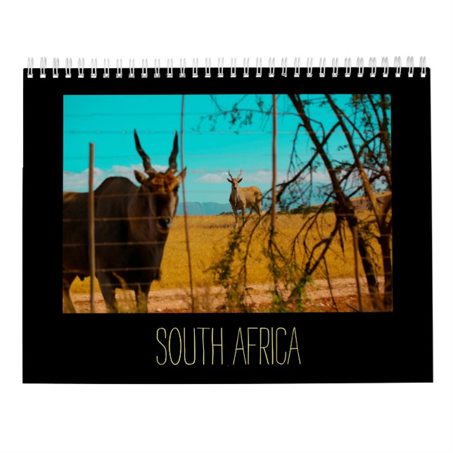 Südafrika ZA Tiere Wildtiere Kalender (Rückseite)