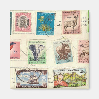 Südafrikanische Briefmarke Magnet