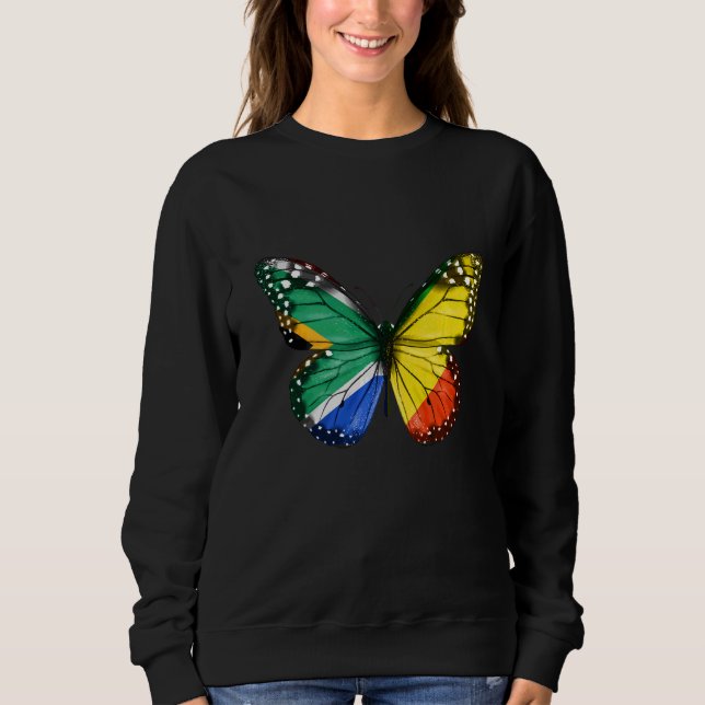 Südafrikanische Congon-Flag-Butterfly Sweatshirt (Vorderseite)