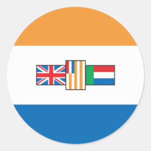Südafrikanische Flagge 1928 Runder Aufkleber