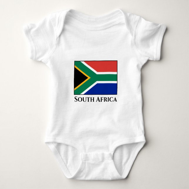 Südafrikanische Flagge Baby Strampler (Vorderseite)