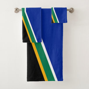 Südafrikanische Flagge Badhandtuch Set