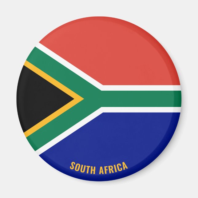 Südafrikanische Flagge Charming Patriotic Magnet (Vorne)