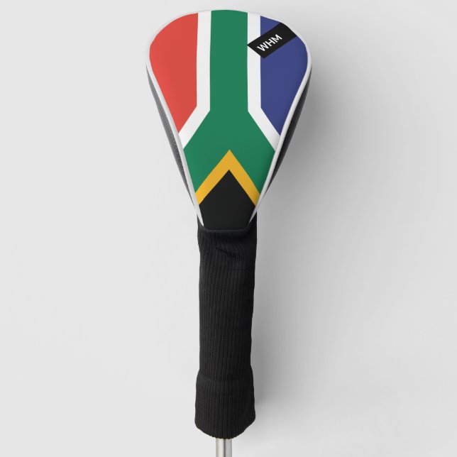Südafrikanische Flagge - Custom Golf Club Head Cov Headcover (Vorderseite)