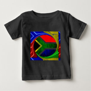 Südafrikanische Flagge: Dynamisches Swirl-Motiv Baby T-shirt