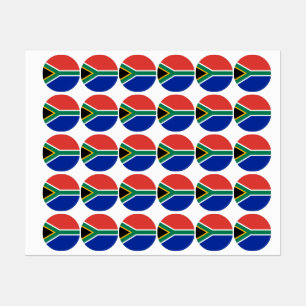 Südafrikanische Flagge Etiketten