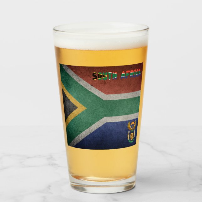 Südafrikanische Flagge   Glas (Vorne (Gefüllt))