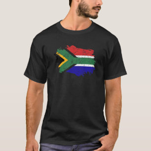 Südafrikanische Flagge Grunge Landesflagge Südafri T-Shirt