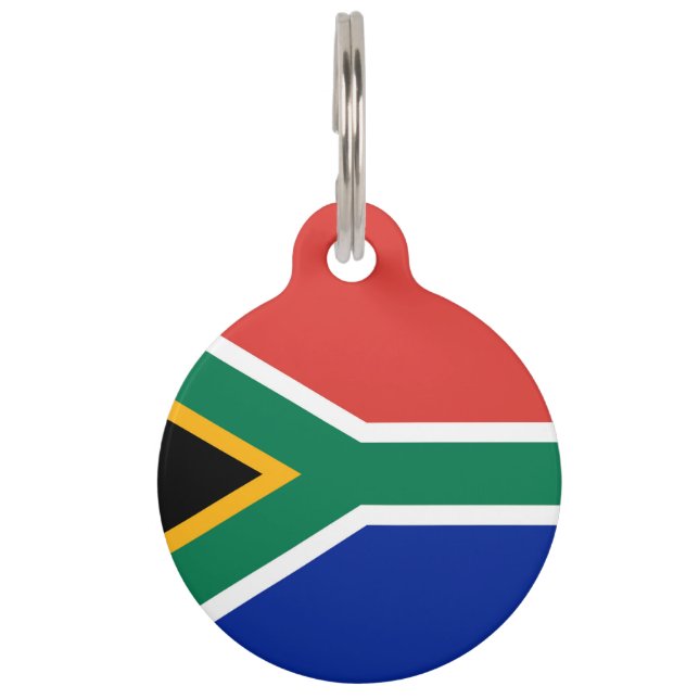 Südafrikanische Flagge Haustiermarke (Vorderseite)