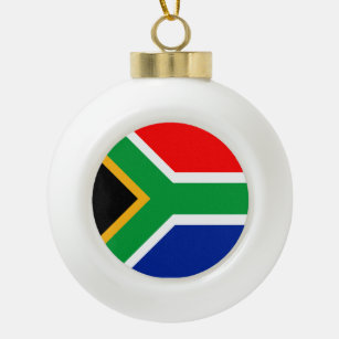 Südafrikanische Flagge Keramik Kugel-Ornament