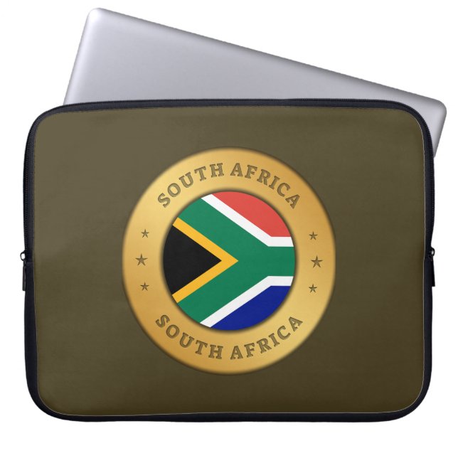 Südafrikanische Flagge Laptopschutzhülle (Vorderseite)