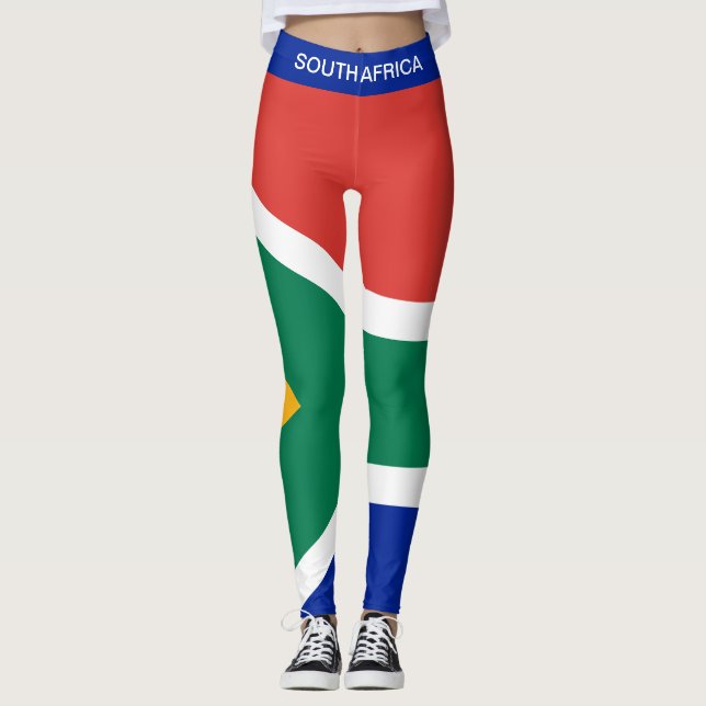 Südafrikanische Flagge Leggings (Vorderseite)
