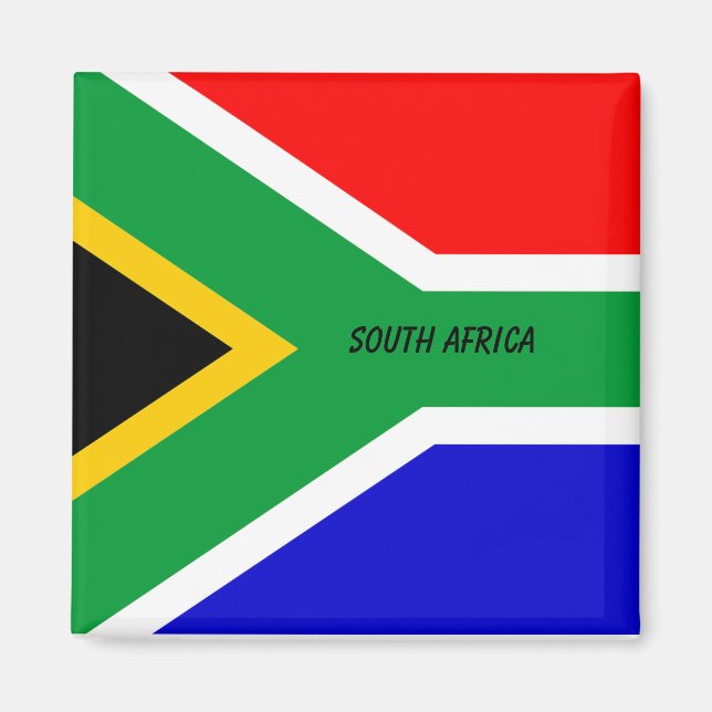 Südafrikanische Flagge Magnet (Vorne)
