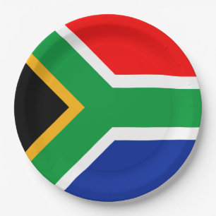 Südafrikanische Flagge Pappteller