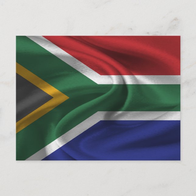 Südafrikanische Flagge Postkarte (Vorderseite)