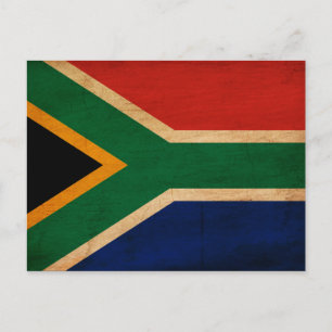 Südafrikanische Flagge Postkarte