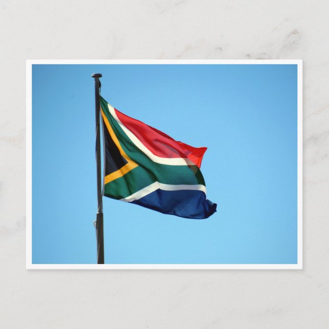 Südafrikanische Flagge Postkarte (Vorderseite)
