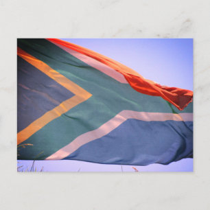 Südafrikanische Flagge Postkarte
