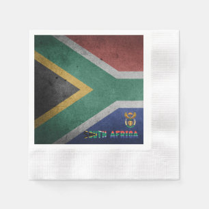 Südafrikanische Flagge Serviette