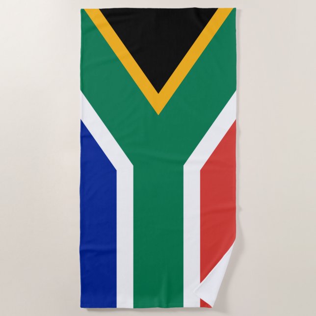Südafrikanische Flagge Strandtuch (Vorderseite)