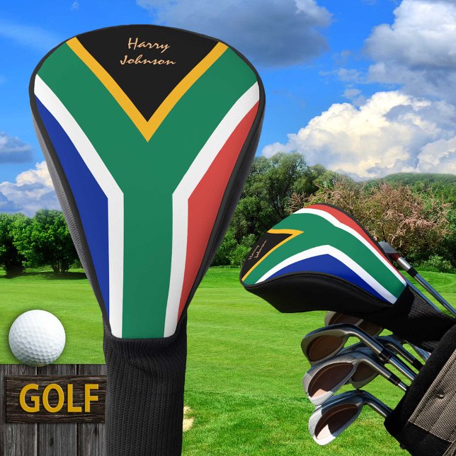 Südafrikanische Flagge und Mit Monogramm Golf Club Headcover (Von Creator hochgeladen)