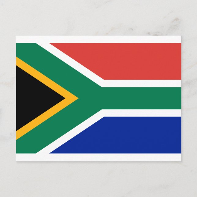 Südafrikanische Flagge - Vlag van Suid-Afrika Postkarte (Vorderseite)