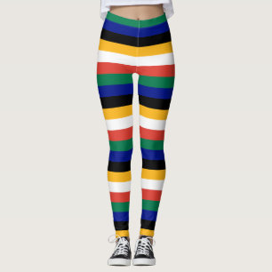 Südafrikanische Flaggenfarben gestrichen Leggings