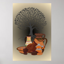 Südafrikanische Kunsthandwerkskunst Poster