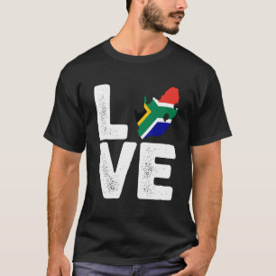 Südafrikanische Liebe - Flagge Schwarze Geschichte T-Shirt