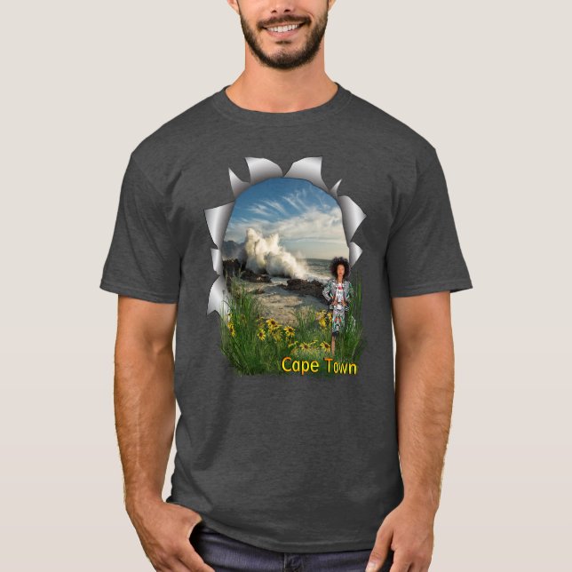 Südafrikanische Modefrau aus Kapstadt T-Shirt (Vorderseite)