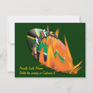 Südafrikanische Rugbyeinladungsschablone Einladung