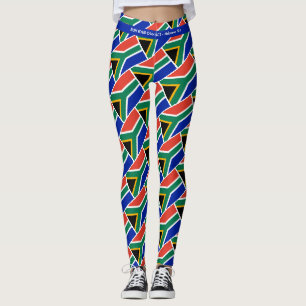 SÜDAFRIKANISCHE Schrift FÜHRT IHRE RASSE Personali Leggings