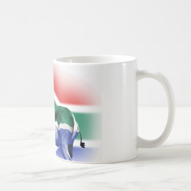 Südafrikanische Springbock Flagge Tasse (Rechts)