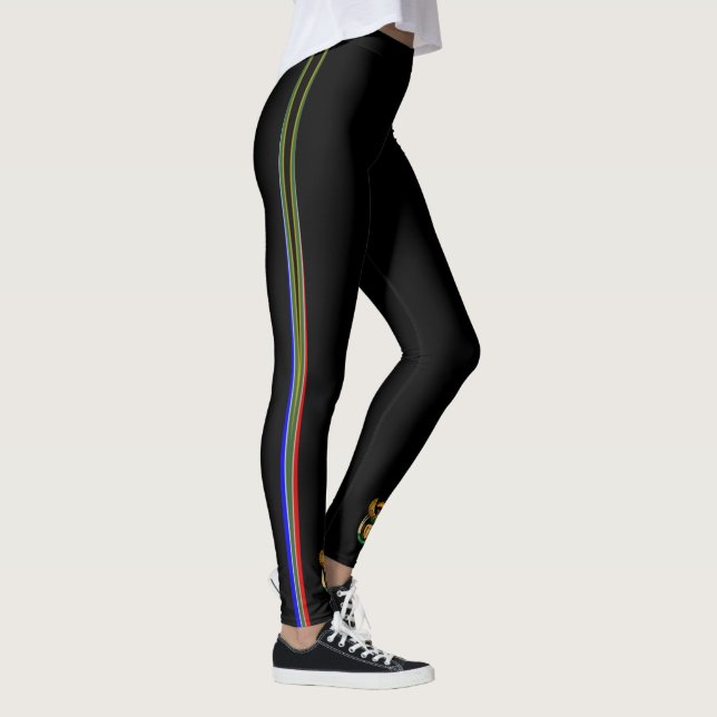 Südafrikanische Streifenflagge Leggings (Rechts)