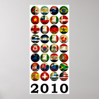 Südafrikanische Welt 2010 Poster