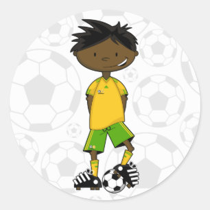 Südafrikanischer Fußball-Sticker Runder Aufkleber