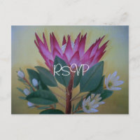 Südafrikanischer Riesenprotea Hochzeit RSVP mit Fo