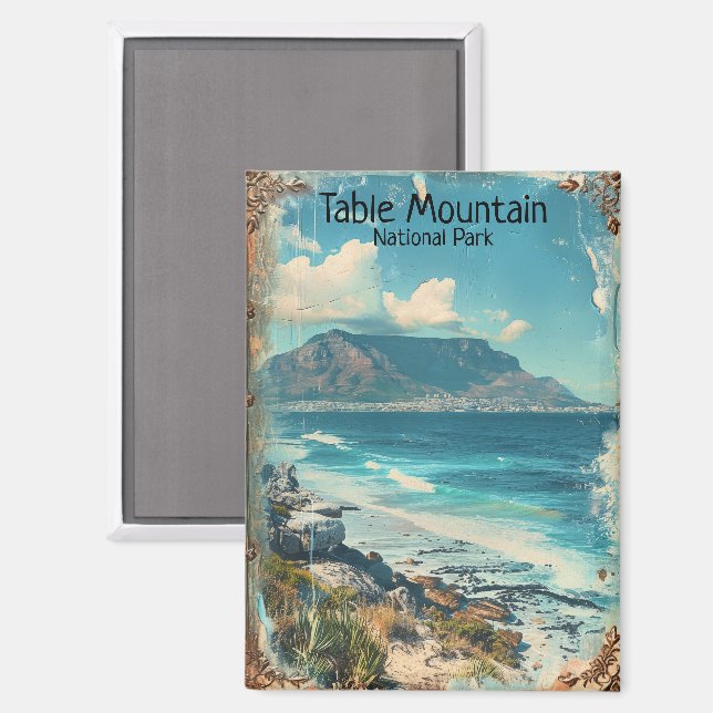 Südafrikanischer Tafelberg-Nationalpark Magnet (Vorderseite/Rückseite)