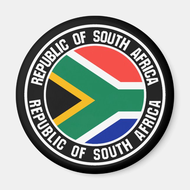 Südafrikanisches Emblem Magnet (Vorne)