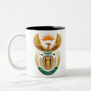 Südafrikanisches Emblem Zweifarbige Tasse